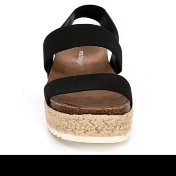 Madden Girl Cassie Sandals Women's Strappy Espadrille Platform Black Size 7 New - Picture 4 of 7
